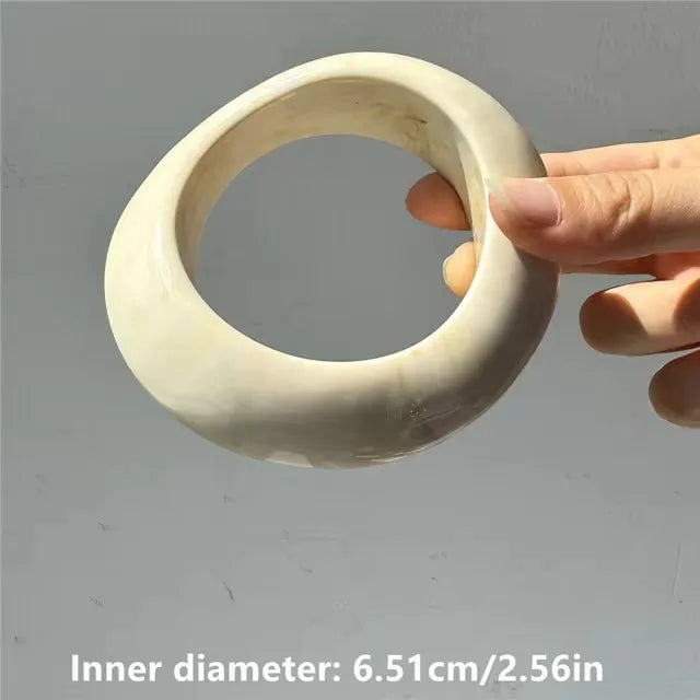 Wide Asymmetrical Resin Bracelet