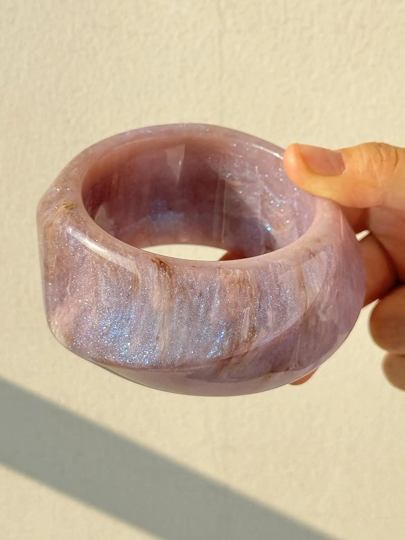 Wide Asymmetrical Resin Bracelet