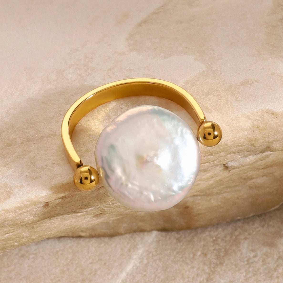 Freshwater Pearl  U-shaped Ring