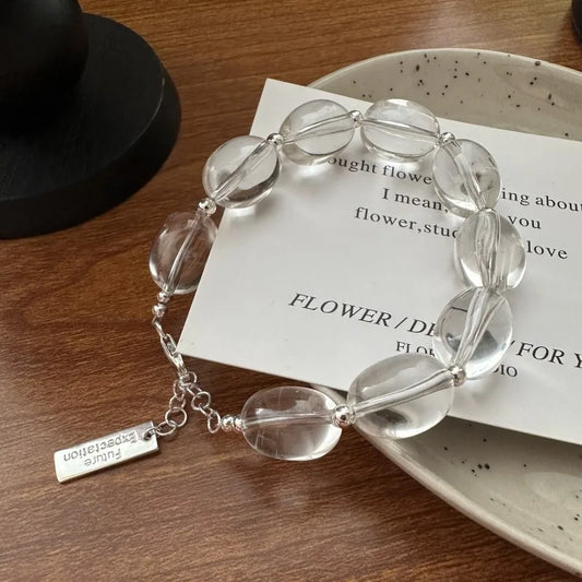 white crystal bracelet