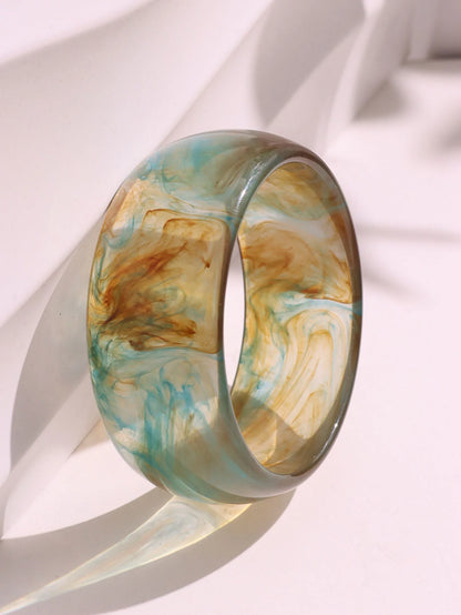 Wide Asymmetrical Resin Bracelet