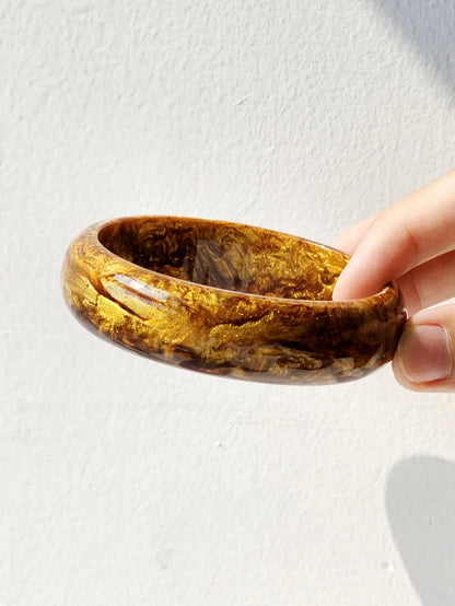 Wide Asymmetrical Resin Bracelet