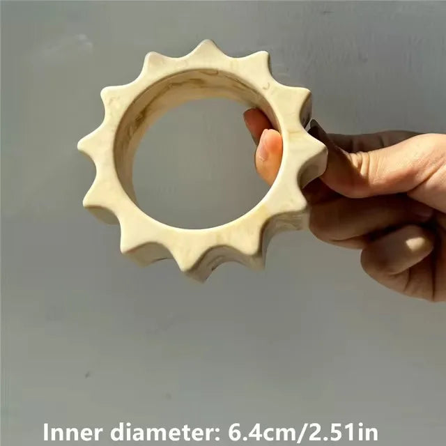 Wide Asymmetrical Resin Bracelet