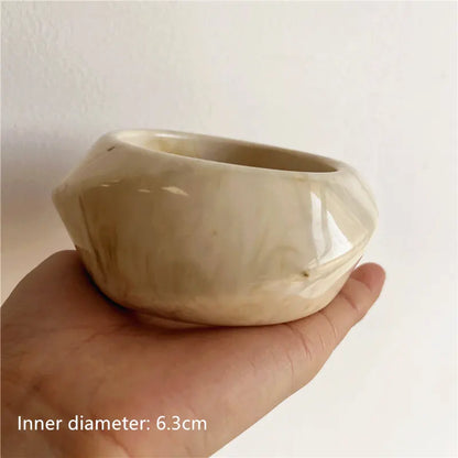 Wide Asymmetrical Resin Bracelet