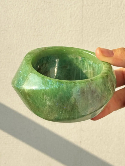Wide Asymmetrical Resin Bracelet