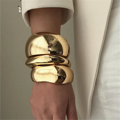 Wide Asymmetrical Resin Bracelet