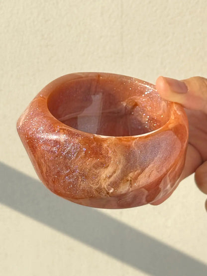 Wide Asymmetrical Resin Bracelet