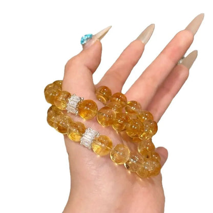 Natural Tashan Yellow  Crystal Bracelet