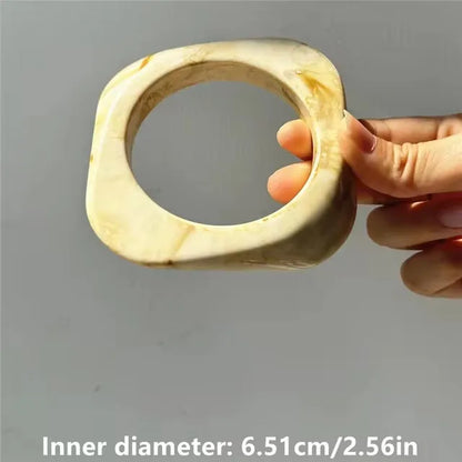Wide Asymmetrical Resin Bracelet