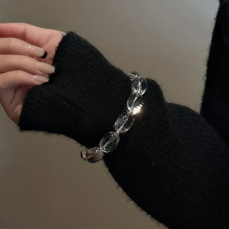 white crystal bracelet