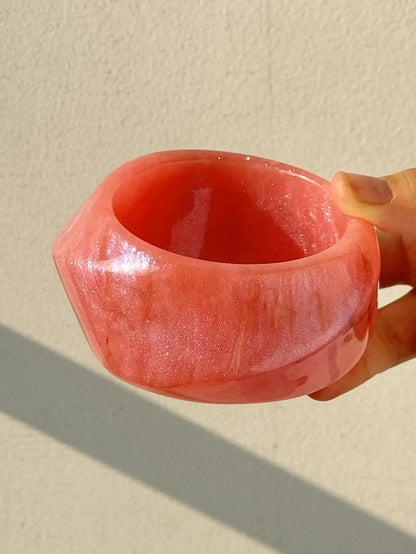 Wide Asymmetrical Resin Bracelet