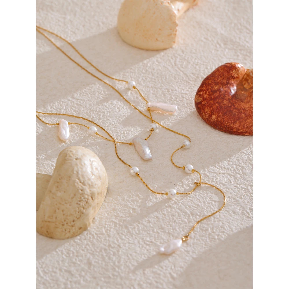 Baroque Pearls Double-Layer Necklace