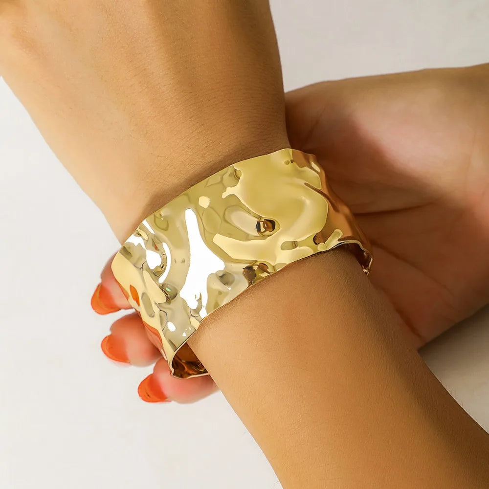 Exquisite Classic Bump Pattern Openning Bangles Bracelet