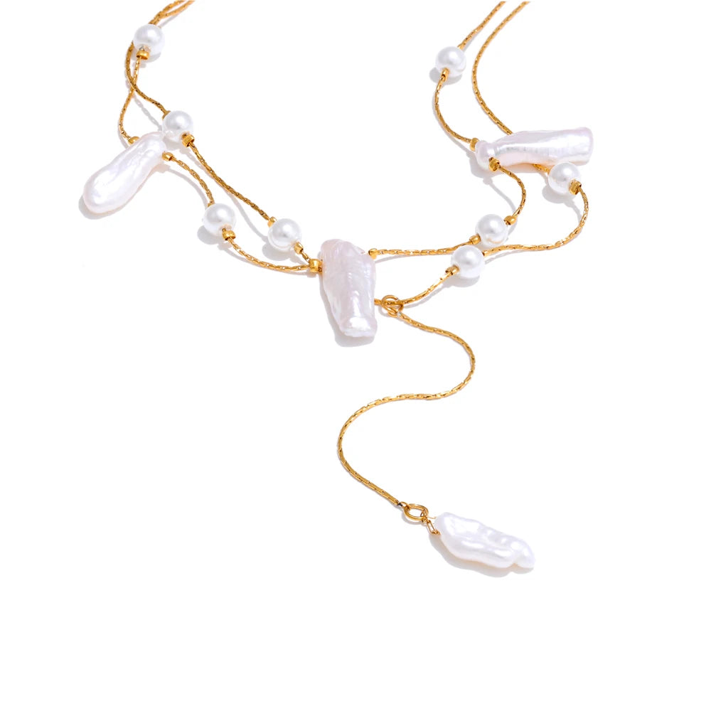 Baroque Pearls Double-Layer Necklace