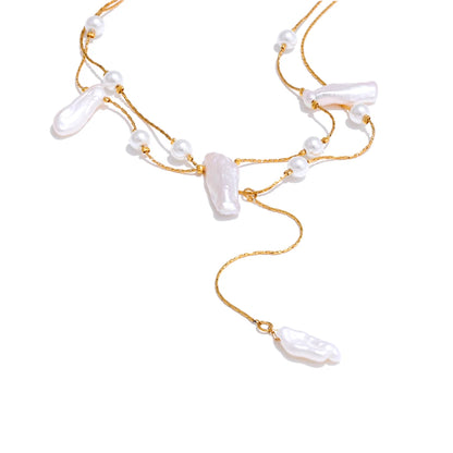 Baroque Pearls Double-Layer Necklace