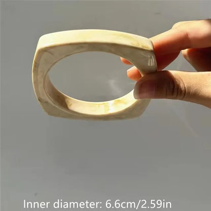 Wide Asymmetrical Resin Bracelet
