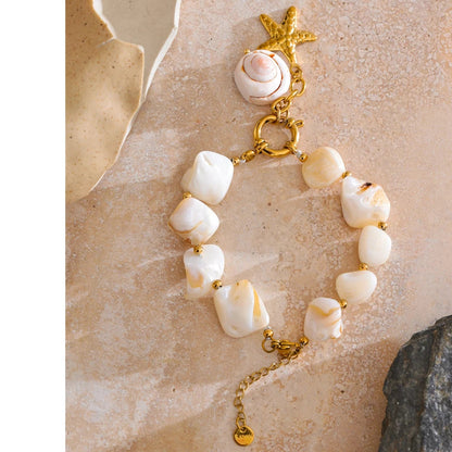 Shell Chain Conch Starfish Drop Necklace / Bracelet