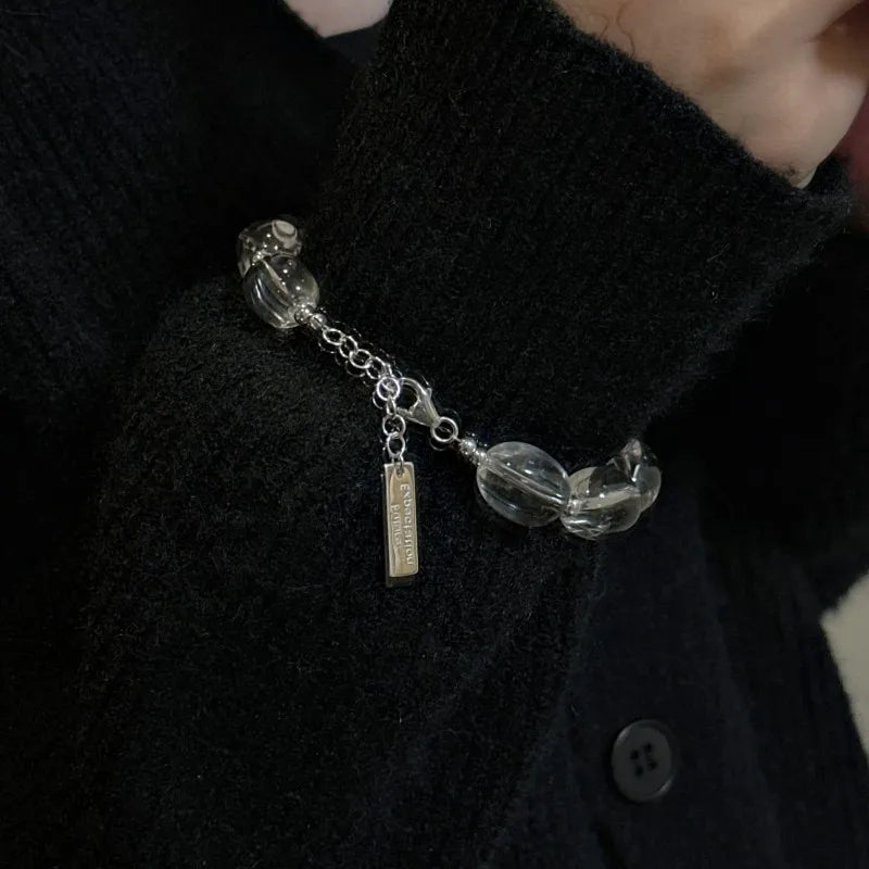 white crystal bracelet