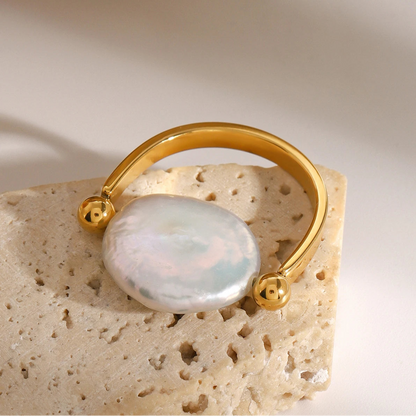 Freshwater Pearl  U-shaped Ring