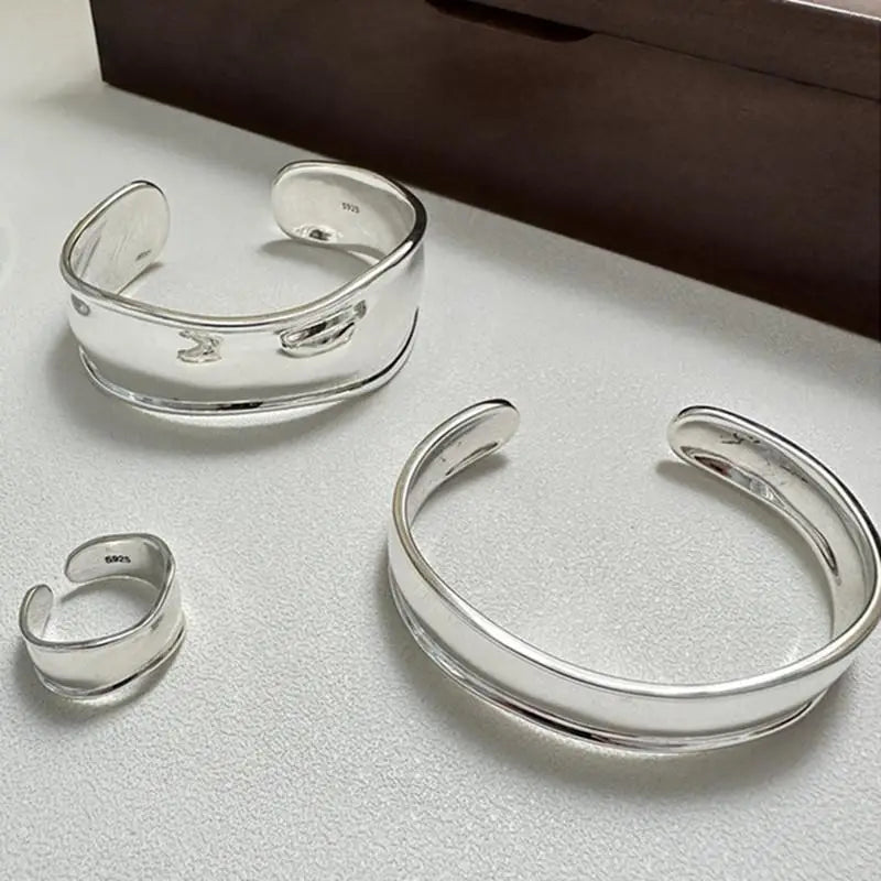 Large Polied Arc Bracelet